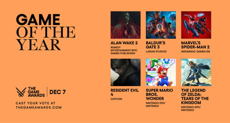The Game Awards unveils this year's nominees