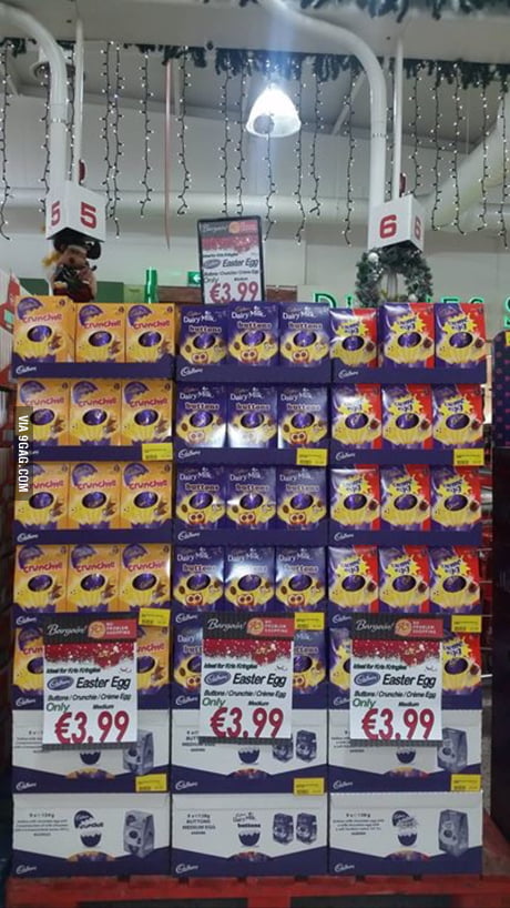 shop in ireland already selling easter eggs  it's december