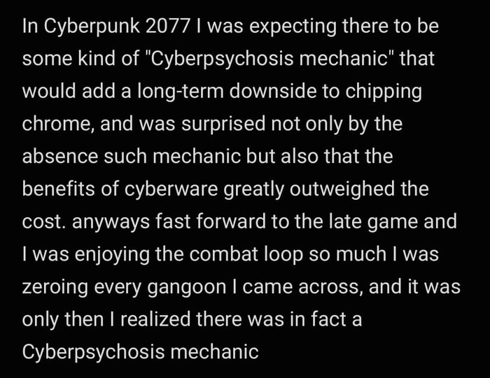 Cyberpsychosis in Cyberpunk 2077