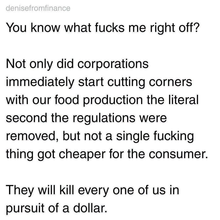 Food deregulation