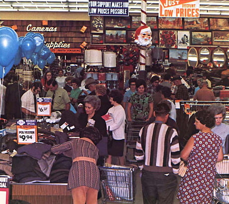 A trip to Walmart. (Early 1970's. Midwestern United States.)
