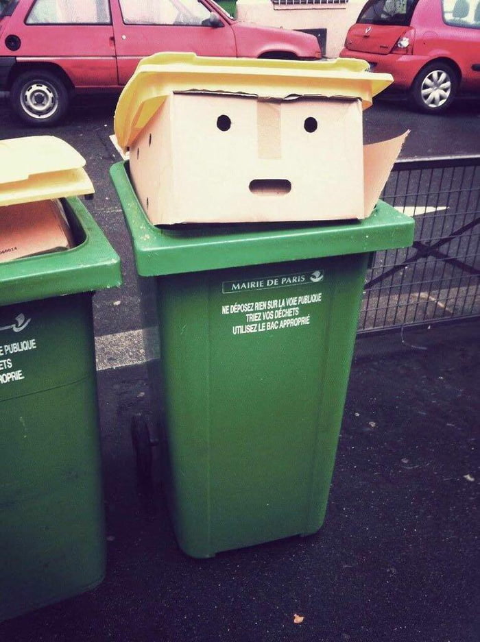 This rubbish in a bin looks a bit like Trump: