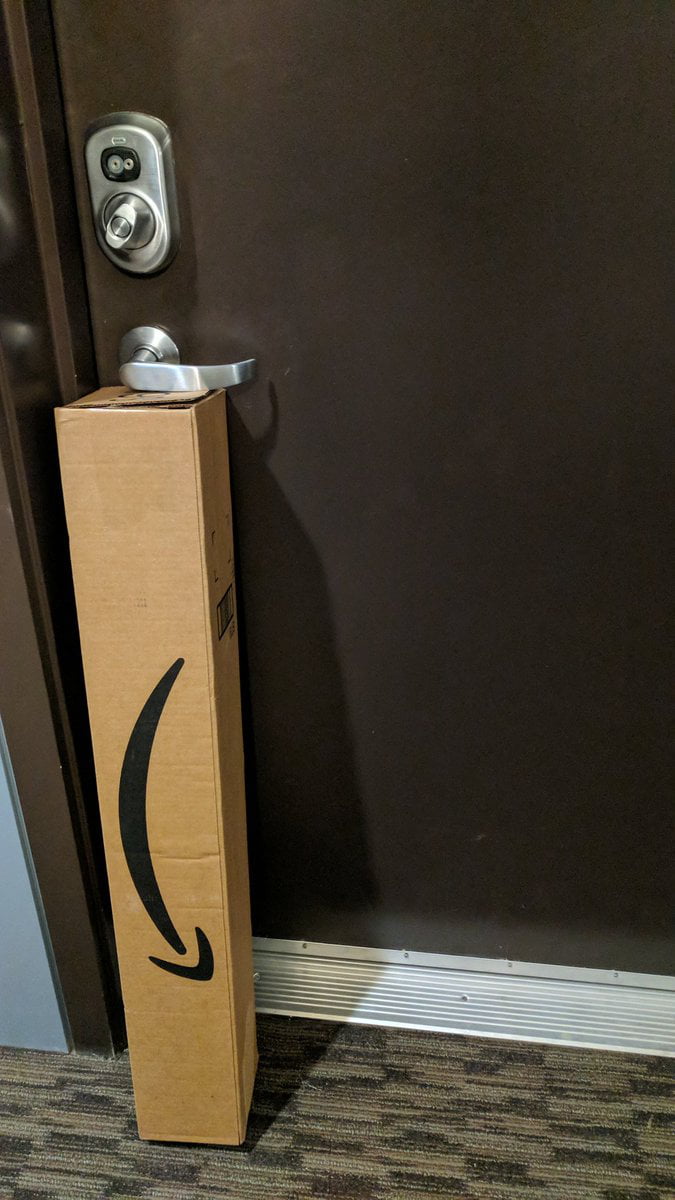 UPS Delivery Guy Left This Package Under Their Door Knob And Trapped ...