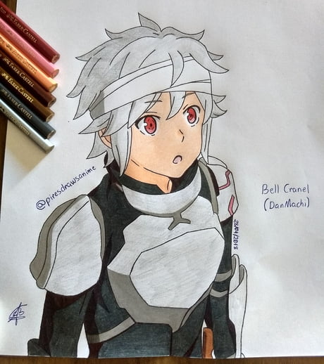How to draw Bell Cranel from Danmachi - is it wrong to pick up girls in a  dangeon - YouTube
