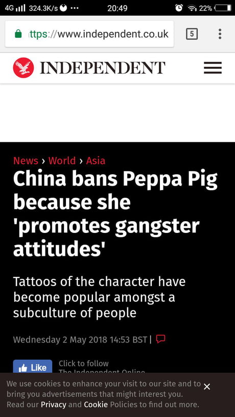 China bans Peppa Pig because she 'promotes gangster attitudes', The  Independent