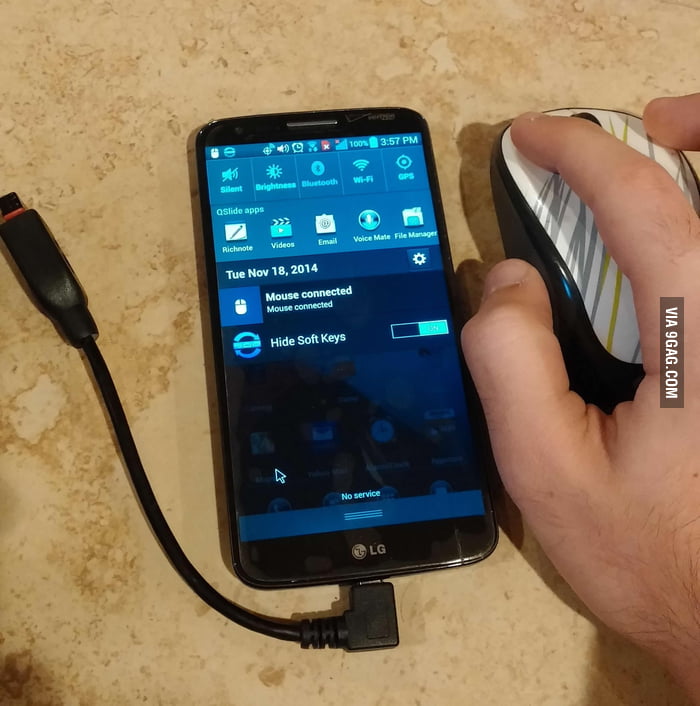 You can plug a wired or wireless mouse into an android phone and it'll