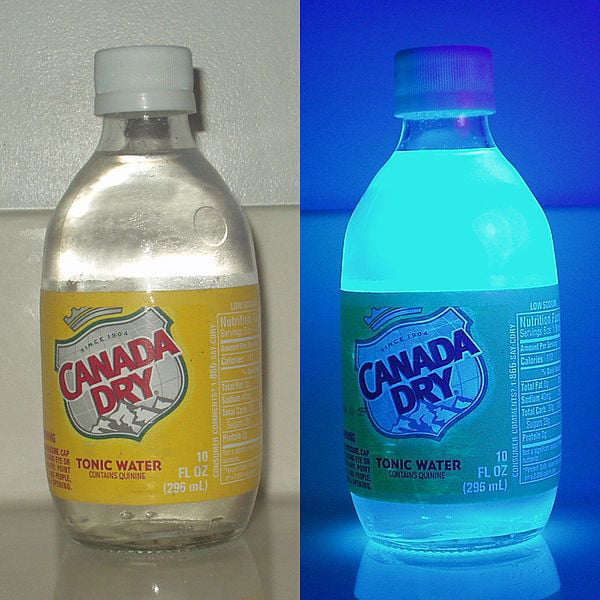 UV light makes tonic water glow, bro! 9GAG