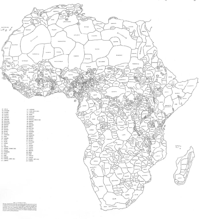 The map of Africa if it was divided by language and ethnicity