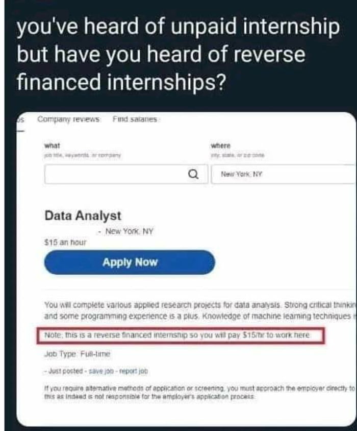 Reverse financed internship 9GAG