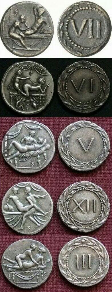 The Romans used porn as currency 9GAG