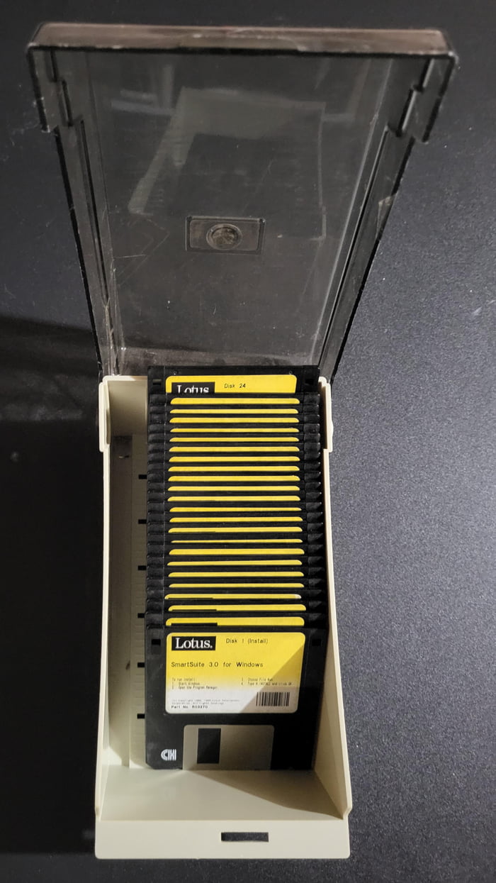 Ok, you're old, but are you "break the lock on your floppy storage case to get the 24-install-disk-set of Lotus for Windows 3" old?