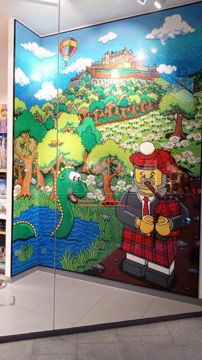 Mural from the Lego Store at the St. James Center in Edinburgh