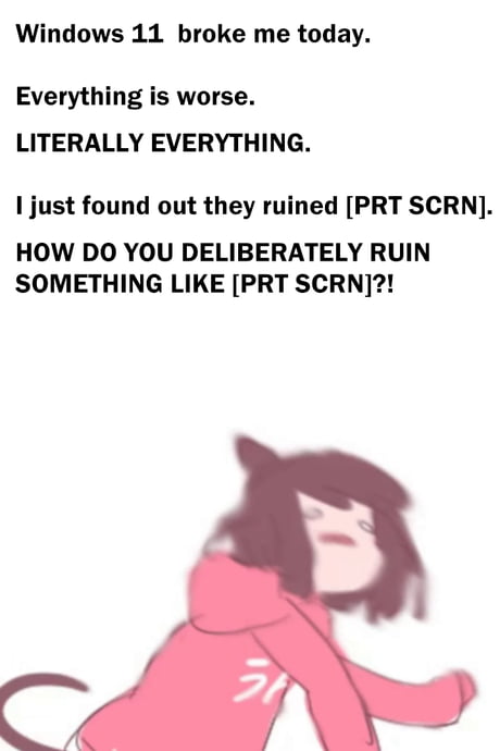 Because an instant screencap button was TOO perfect.