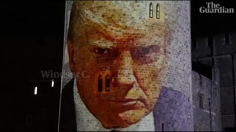 Trolololololol - Images of Trump, Epstein and Prince Andrew projected on Windsor Castle during Trump visit - Guardian News