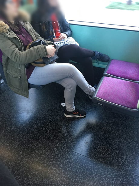 Woman with a gap between their legs