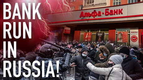Bank run in Russia. So it's begin... Nothing more to say. Slava Ukraini 🇺🇦 💪