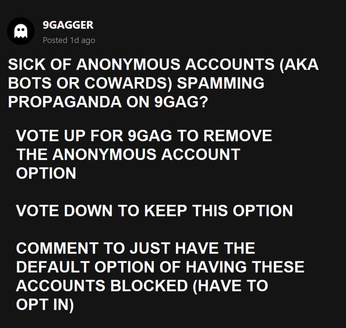 Poll to fix at least one crap thing about 9GAG.