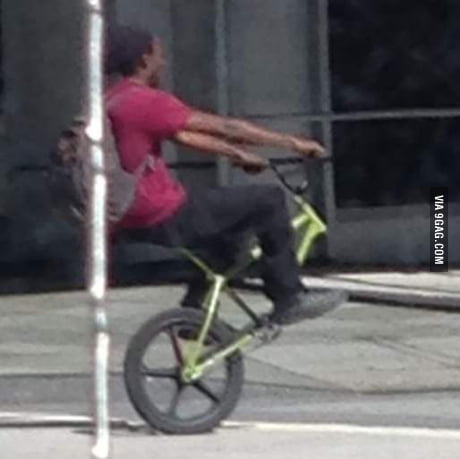 a bike with one wheel