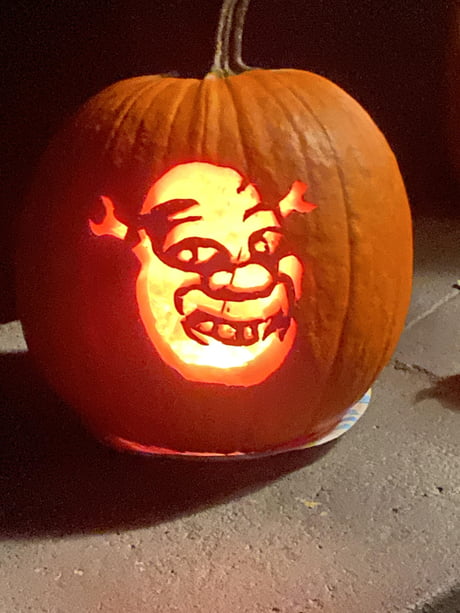 Shrek Pumpkin Carving