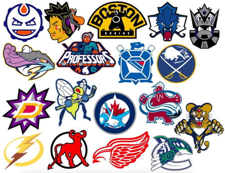 funny hockey team logos