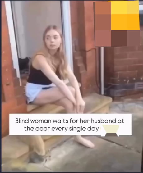 Blind woman waits for her husband every day