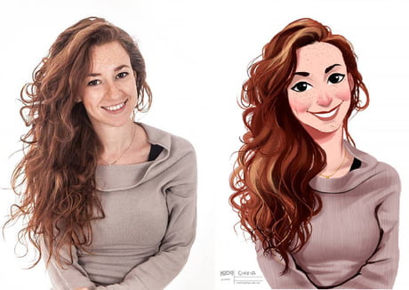 This Illustrator Can Turn Random People Into GIant-Eyed Characters - Funny