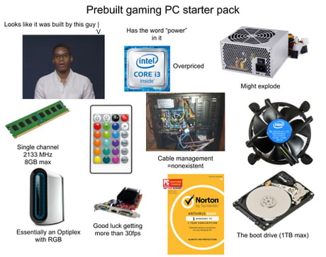 The Prebuilt Gaming Pc Starter Pack 9gag