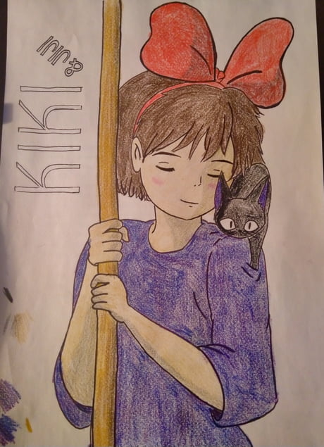 My second studio Ghibli drawing being posted here, opinions? I should  probably get better equipment at some point.. - 9GAG
