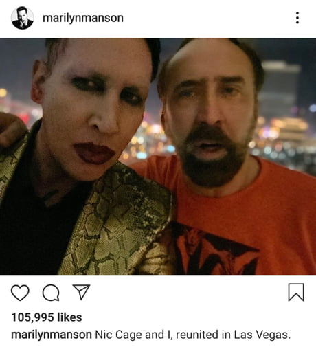 Marilyn Manson and Nicolas Cage in Las Vegas : r/pics