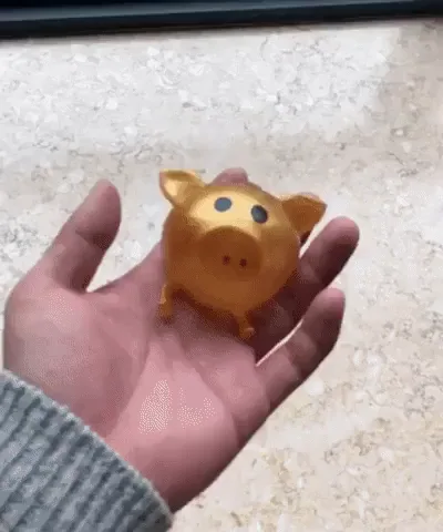 Gold 2024 pig toy