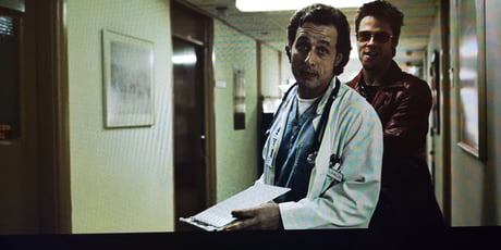 Just watched Fight club and noticed for the first time that Tyler appears  behind the doctor in the beginning for a slpit second. Blew my mind. Even  more excited now to look