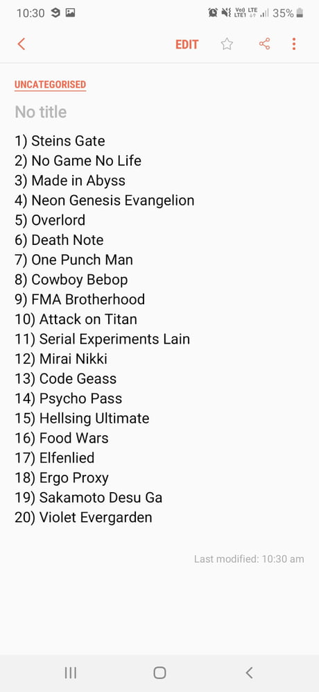 Here's my list 🌻 Also similar anime suggestions will be appreciated. :) :  r/MyAnimeList