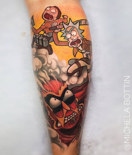 DragonBall versus Super Mario tattoo by Lehel Nyeste | No. 1048