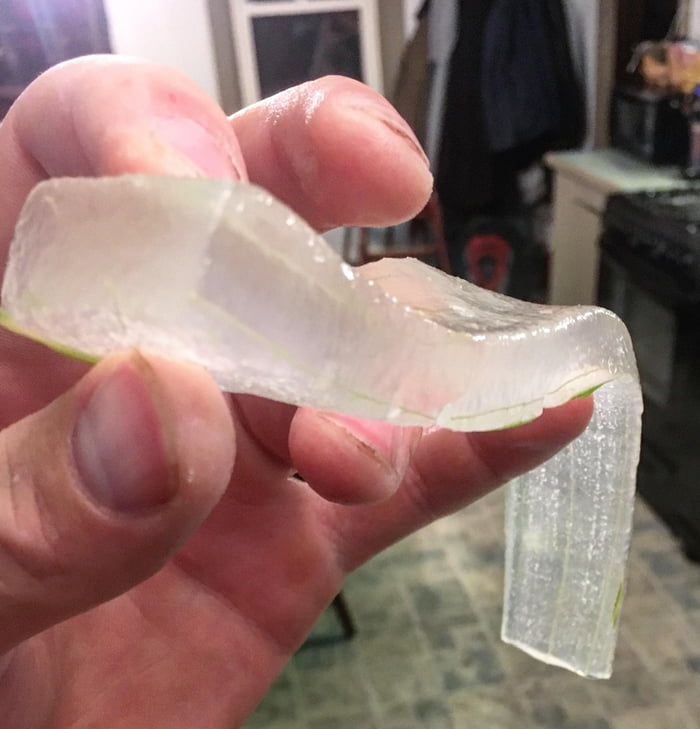A Peeled Aloe Vera Leaf .