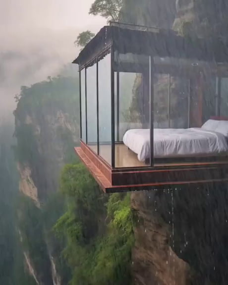 A bed with perfect view