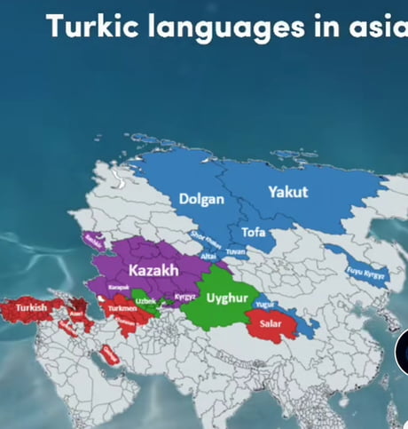 The Turkic language groups and their meaning Red :Oghuz (Arrow