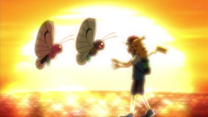 Pokémon today (12/16/2022) Ash Ketchum finally reunited with his long-lost friend Butterfree after exactly 1200 episodes and over 25 years!! 🦋