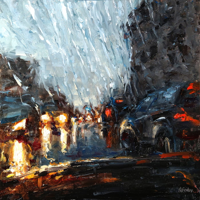 Rainy Cars, My oil painting 9GAG