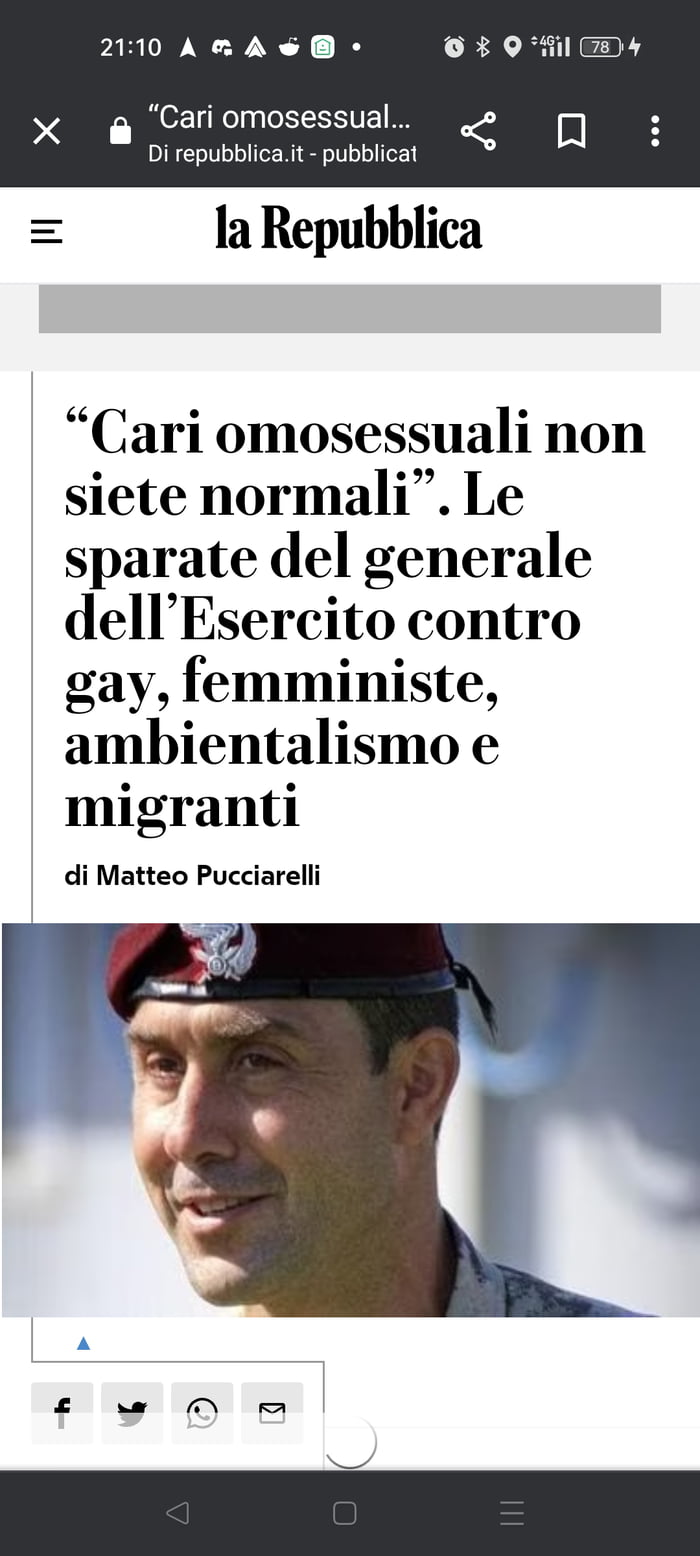 Italian Army general, wrote an essay about "minorities's dictatorship