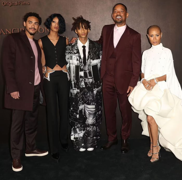 Will Smith's family looking like a rogues' gallery of Batman villains