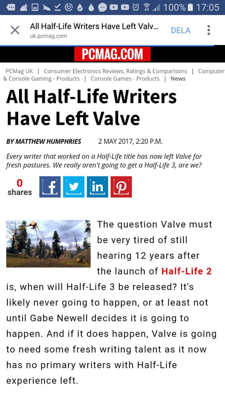 half life 3 will never happen