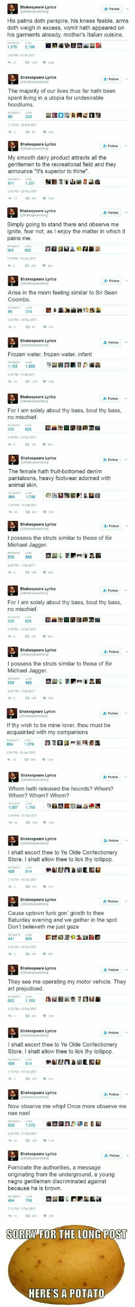 shakespeare memes lyrics