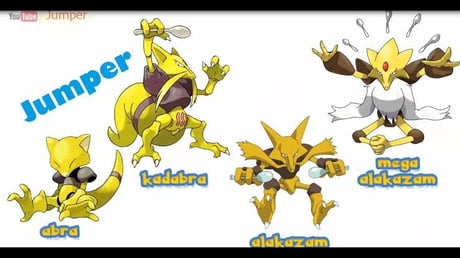 I think Abra evolution line is the best. You can feel the power and the  wisdom increasing in each step. - 9GAG