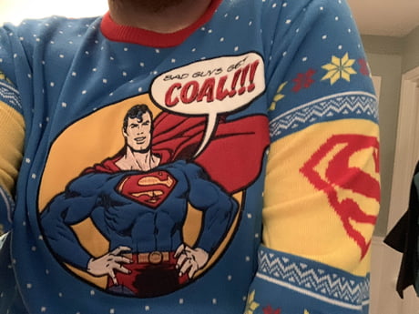 Christmas on sale sweater superman