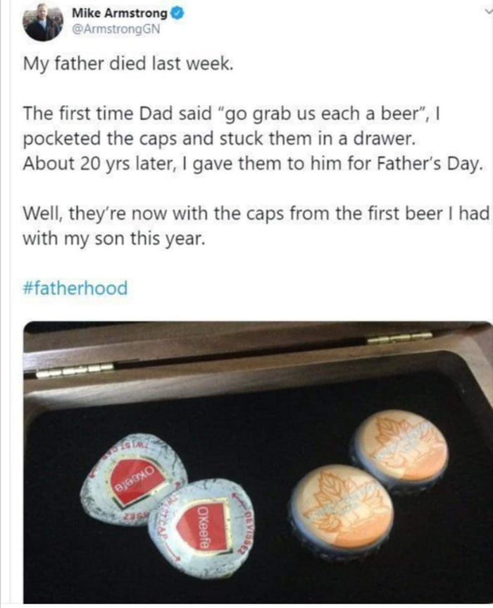 A wholesome beer family bond