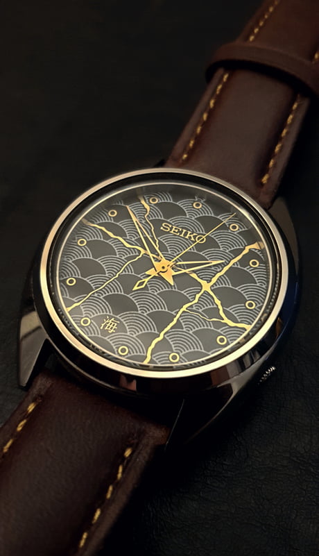 Skeletonized Handset on Gold Kintsugi dial 9GAG