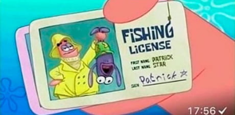No way he has a fishing license 💀 : r/spongebob