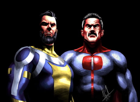 Omni Man And The Immortal Alex Ross Style Digital Art By Sugudraws 9gag