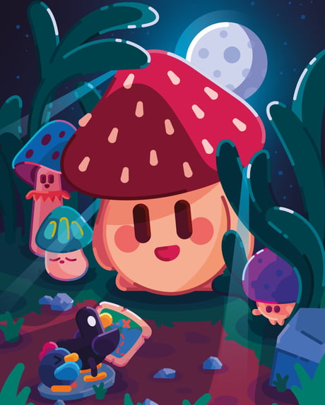 mushroom girl | Anime Art Amino