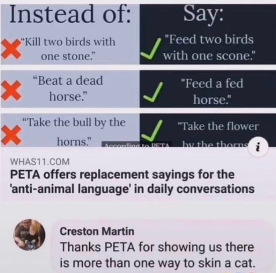 Once again PETA getting roasted